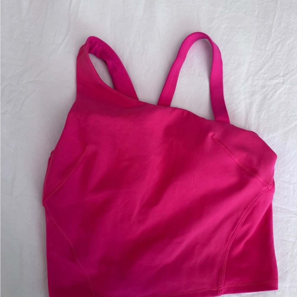 lululemon athletica Vibrant Fuchsia Supportive Crop Top